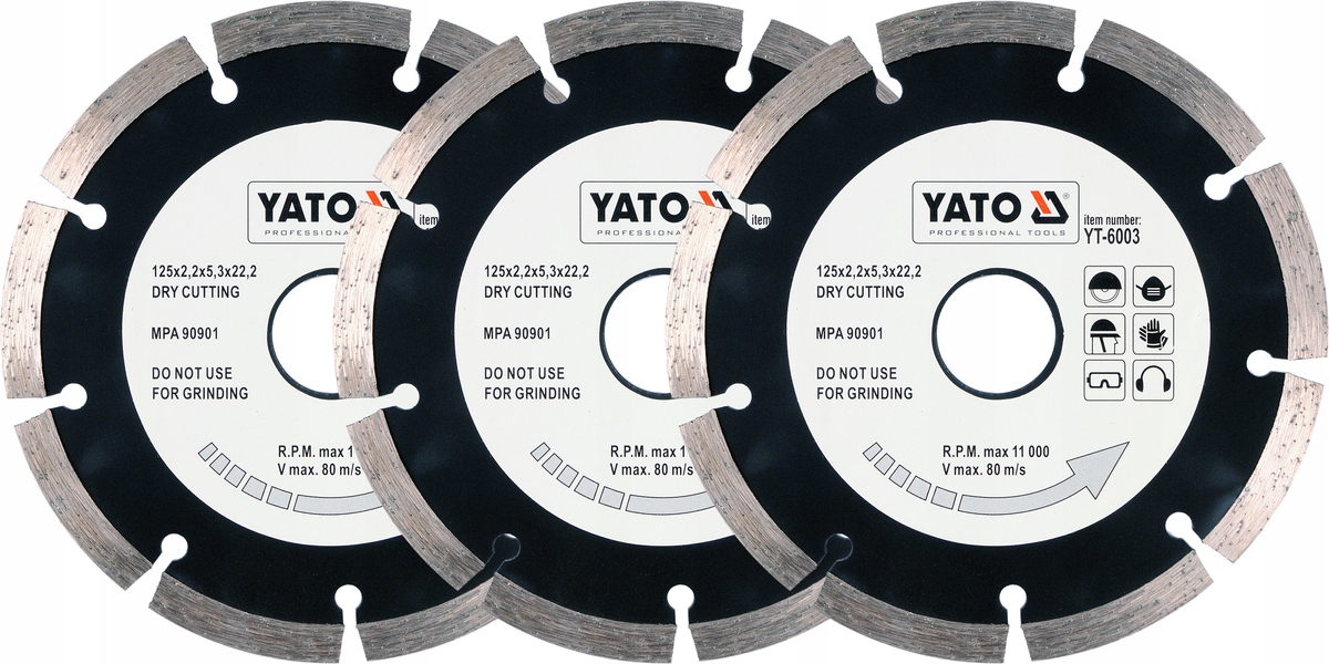 

Tarcza Diamentowa Do Betonu Cegły 125mm Yato 3 Szt