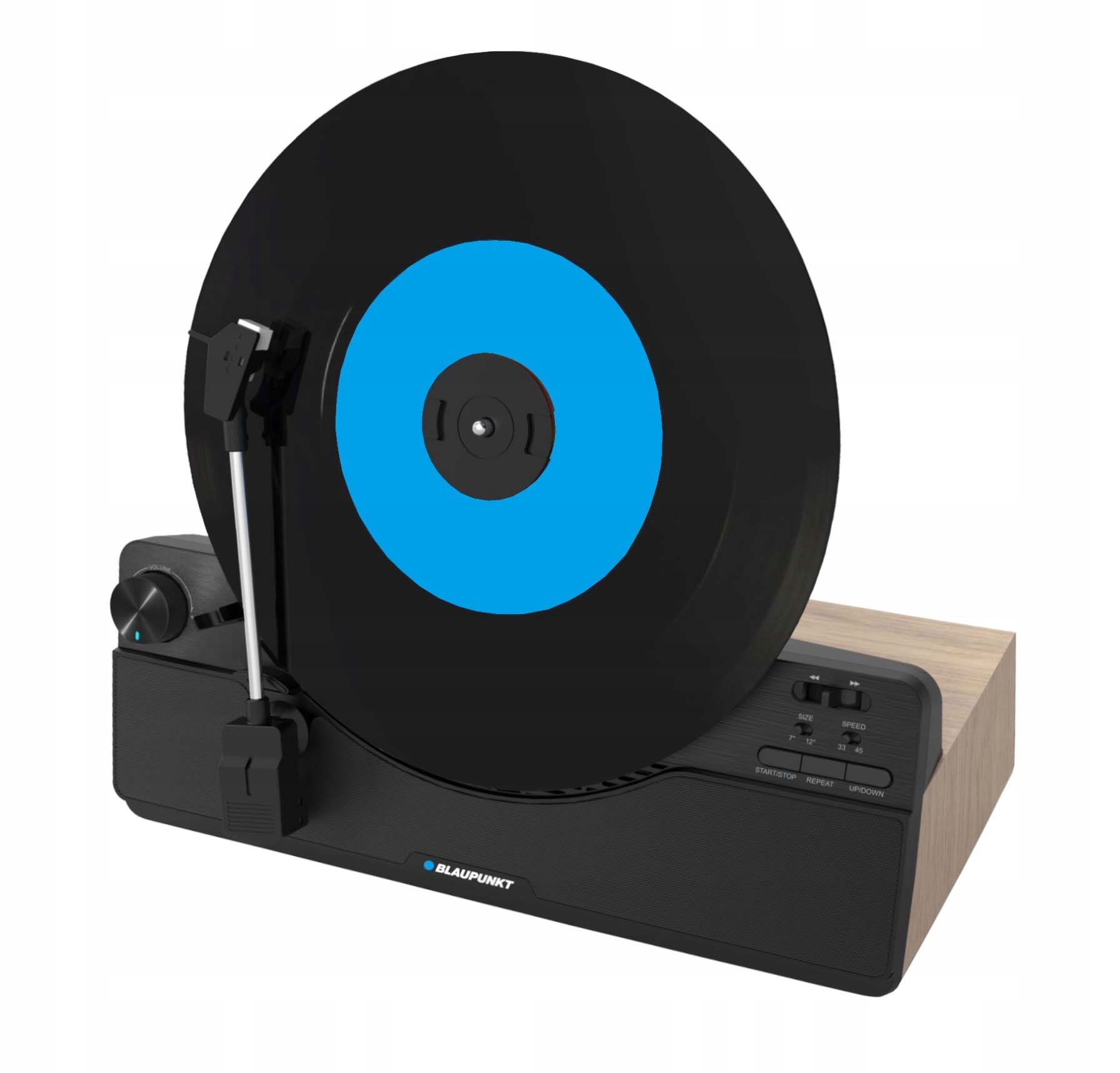 Gramofon Blaupunkt Wertykalny Bluetooth Czarny 2x 5W Głośniki VT100BK