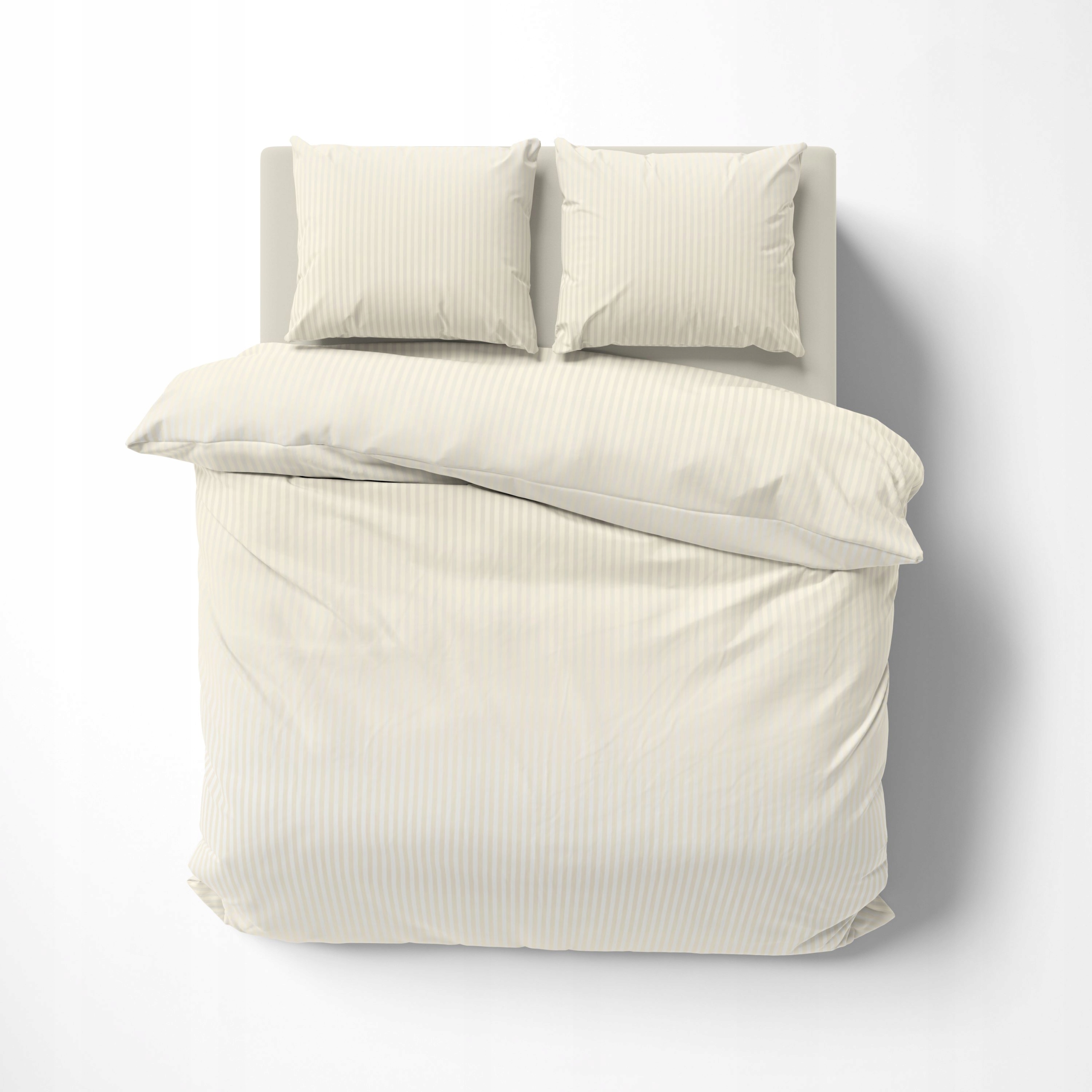 Pościel Detexpol Pure Ecru, kołdra 220cmx200cm 2x poduszka 70cmx80cm