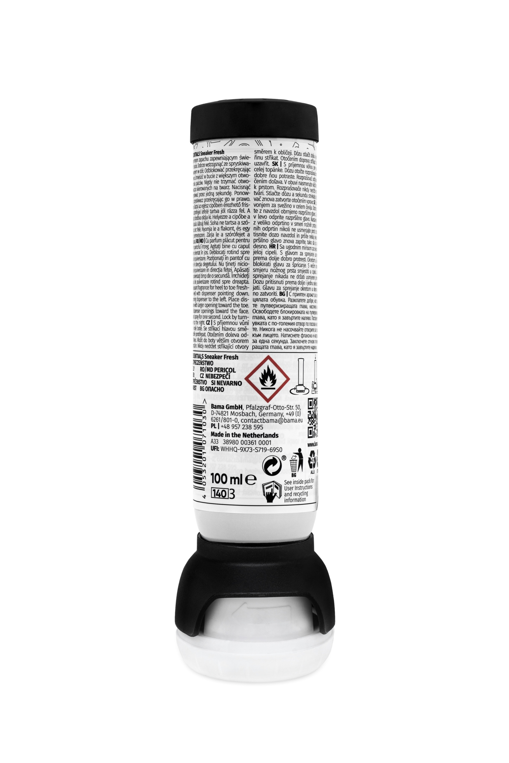 Dezodorant do Butów Odświeżacz Obuwia Sneaker & Sport Bama Fresh 100ml Stan opakowania oryginalne