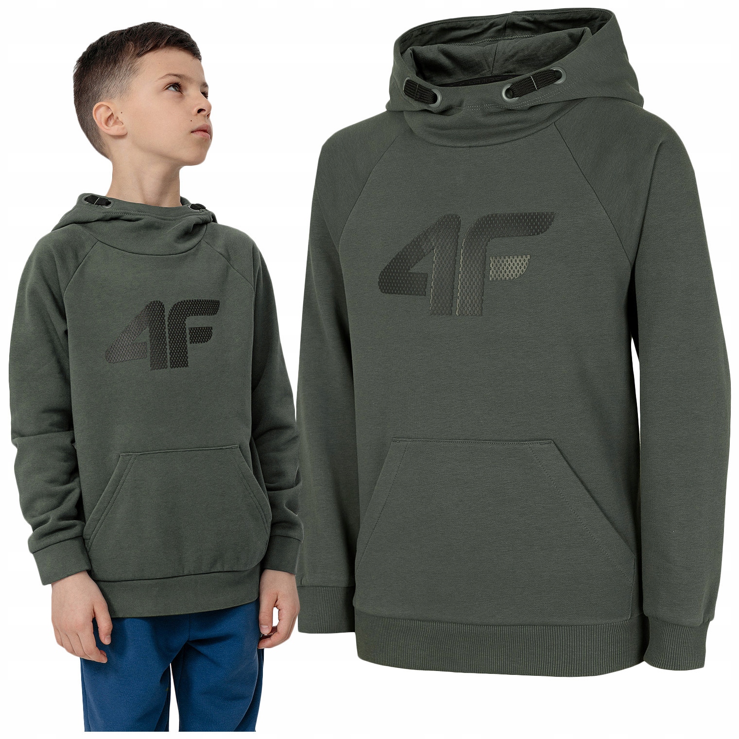 

Bluza z Kapturem Kangurka 4F junior JBLM002 146