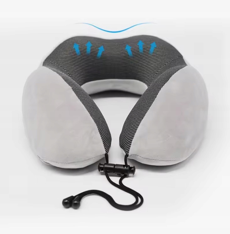 PODUSZKA PODRÓŻNA NA SZYJE ROGAL ZAGŁÓWEK PIANKOWA Kolor odcienie szarości i srebra