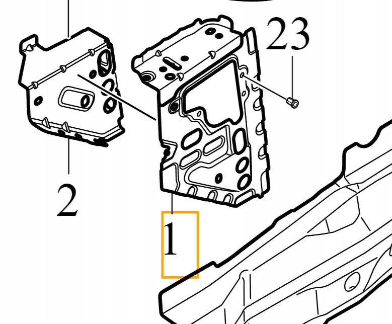 Volvo S90 V90 II držák levého podélníku 31440200