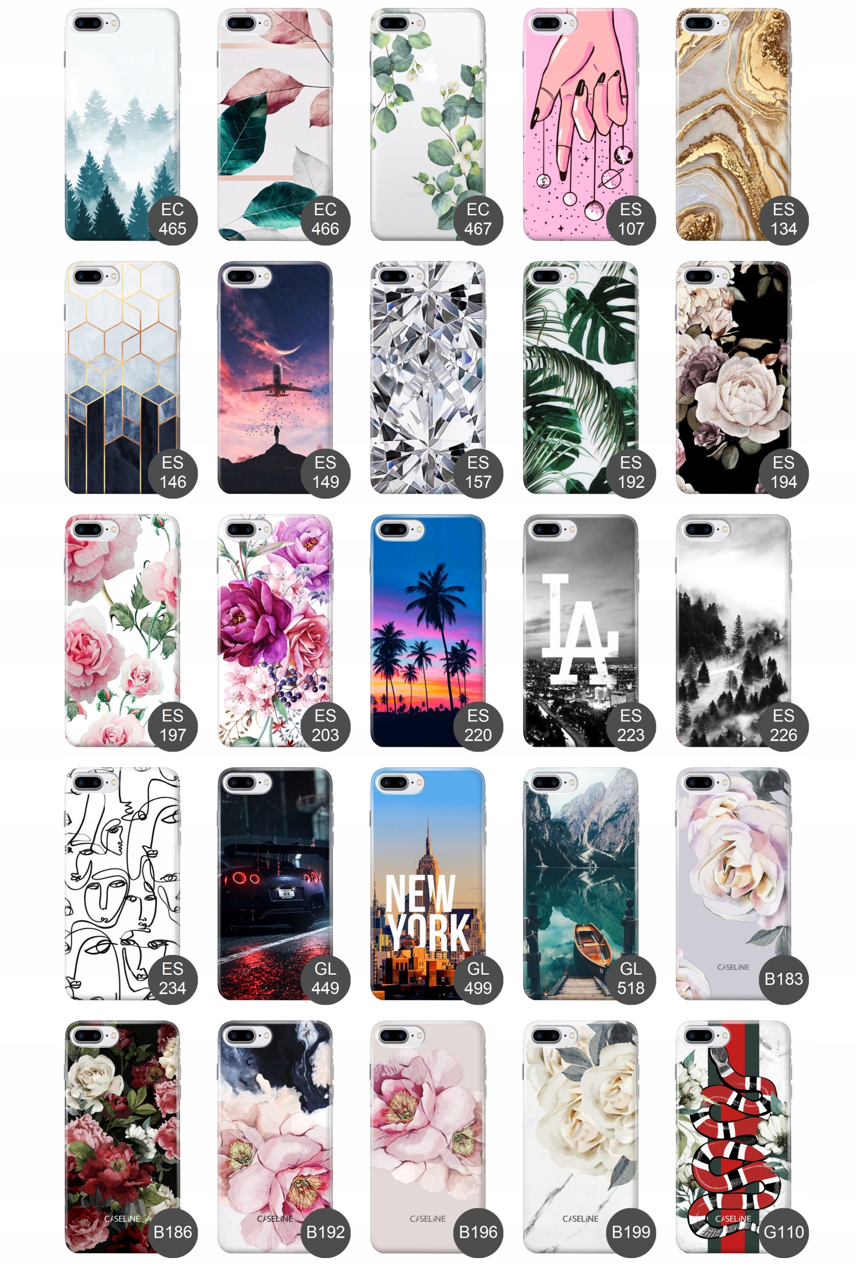 Etui do iPHONE 7 PLUS case guma wzory