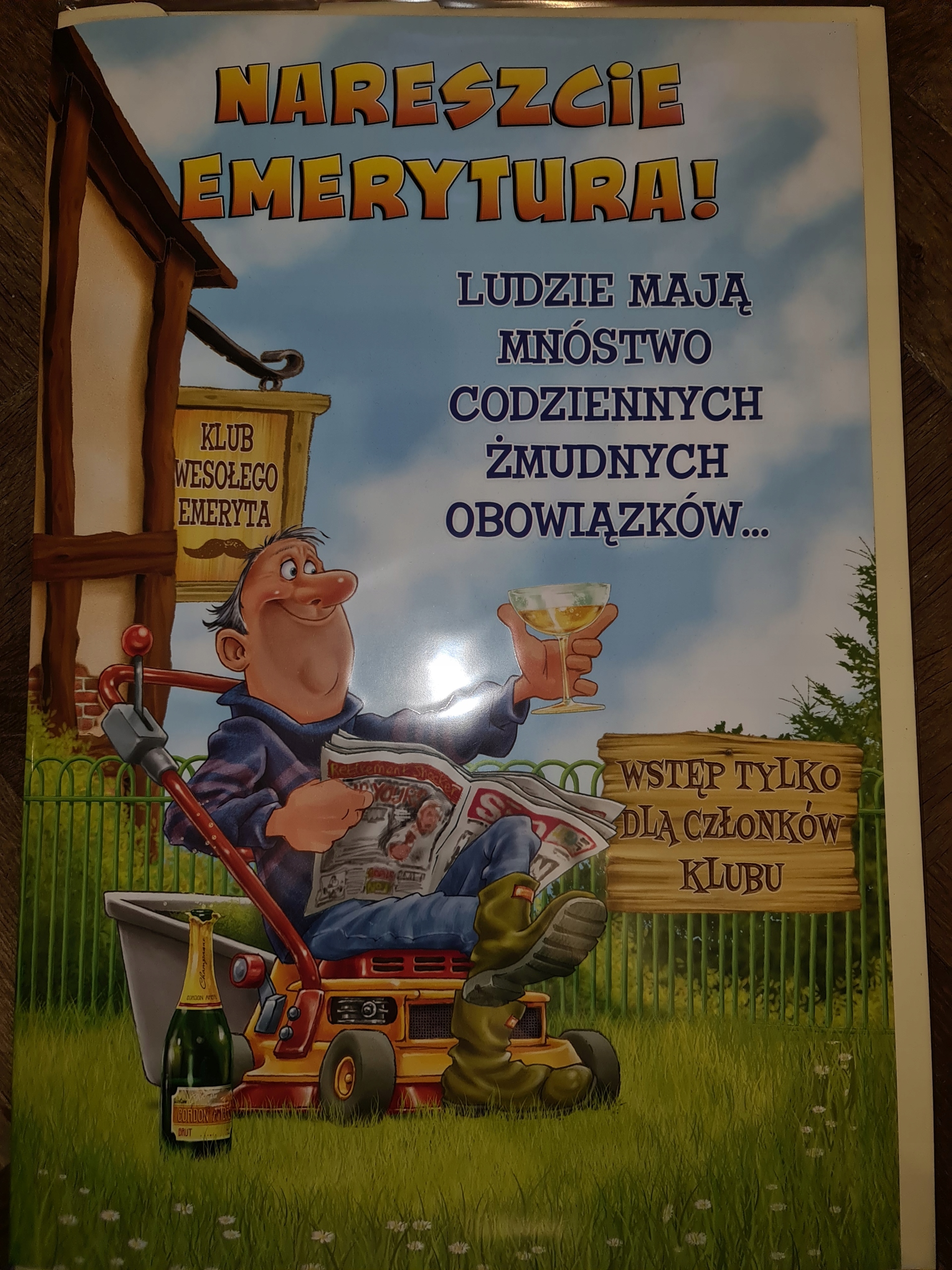 

kartka Z Okazji Przejścia Na EMERYTURę Emerytura