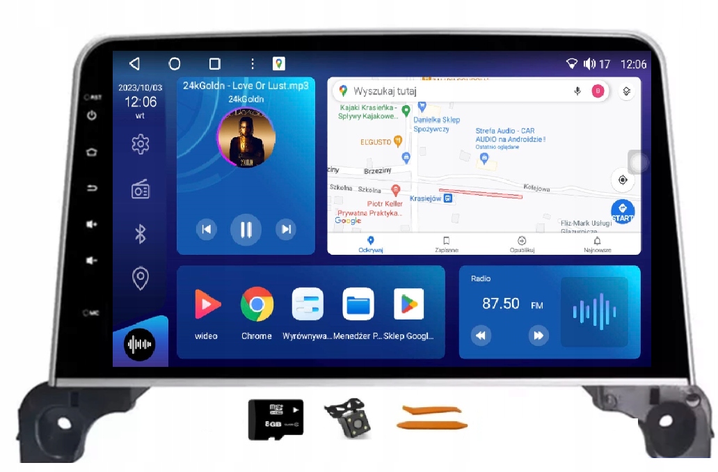 Rádio Android Navigácia Qled Carplay Lte Gps Dsp 256GB Peugeot 3008 2 16-20