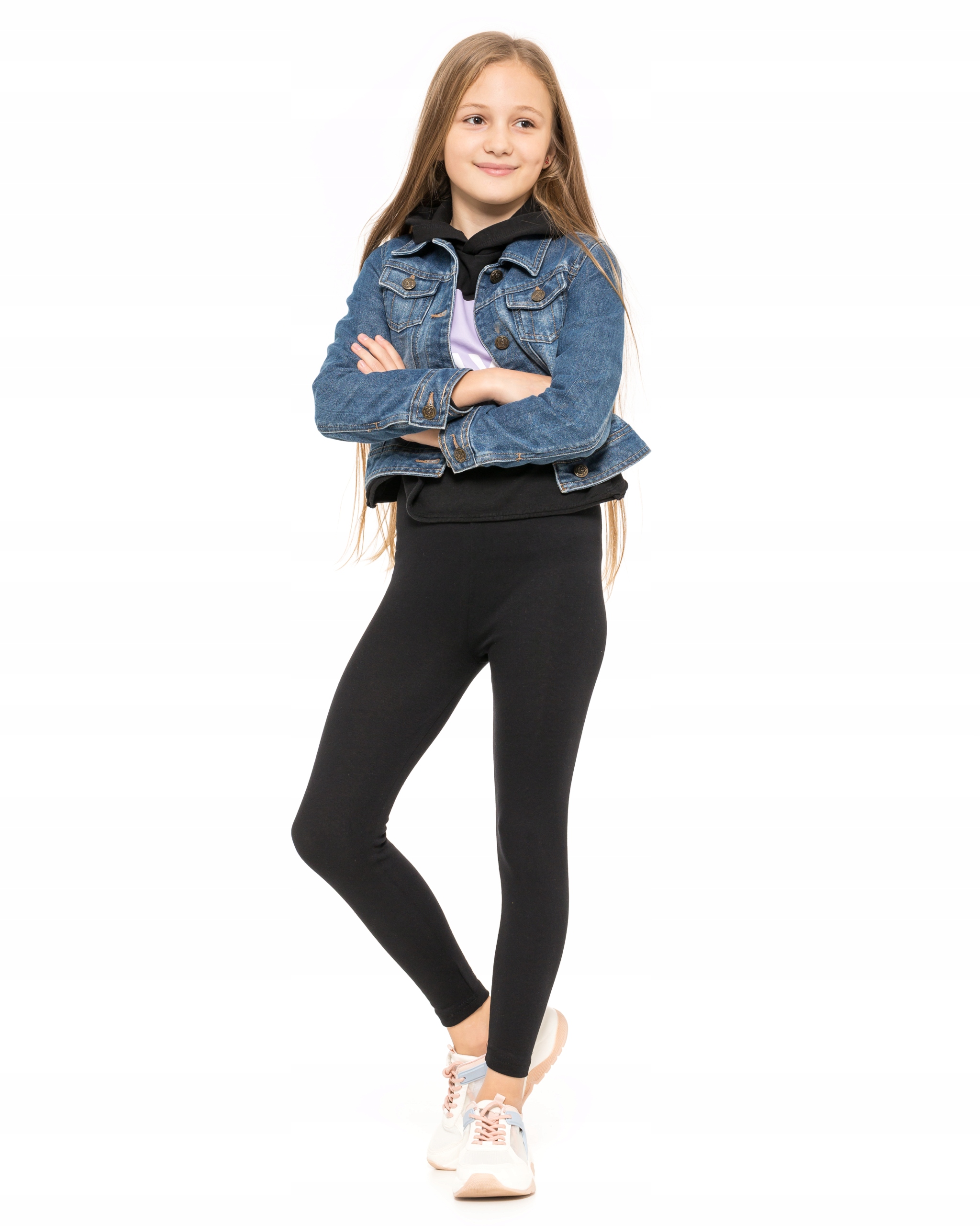 DZIEWCZĘCE LEGGINSY OCIEPLANE GETRY CZARNE 116 Marka Inna marka