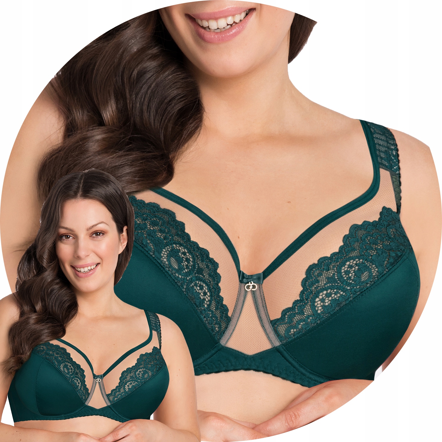 Gorsenia K441 Luisse zielony Biustonosz miękki 110D Soft