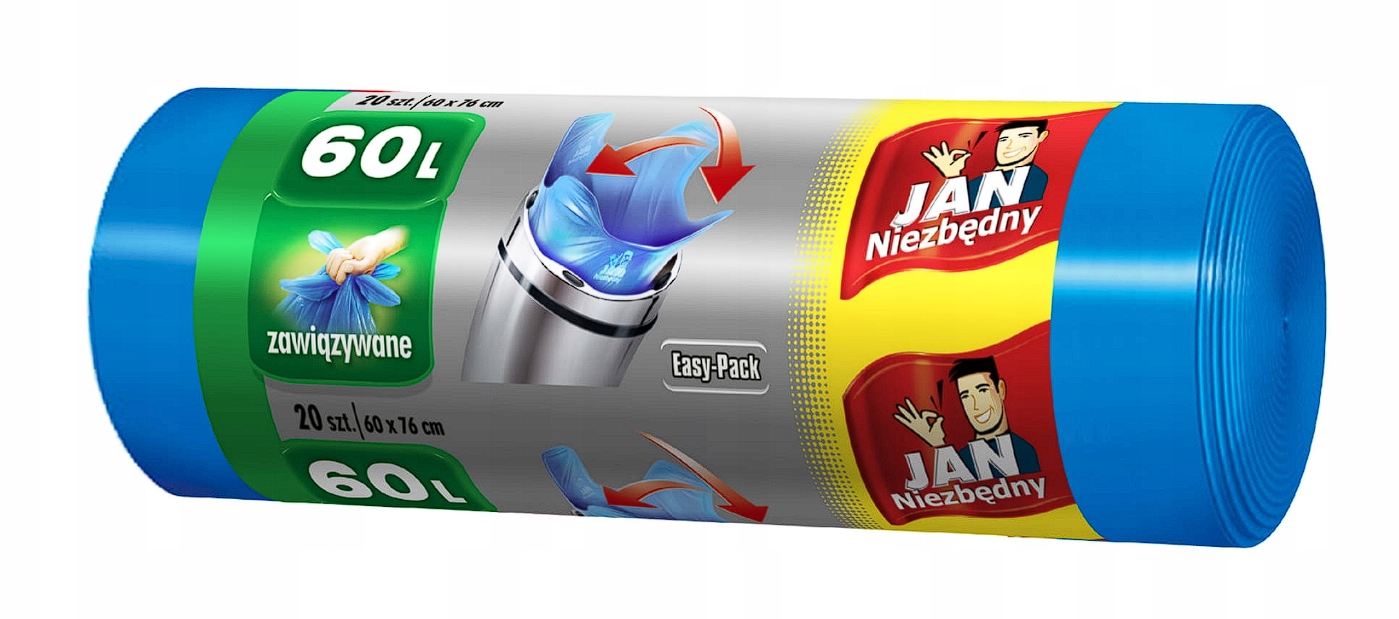 

Worki na śmieci Jan Niezbędny Easy Pack 60l 20szt.