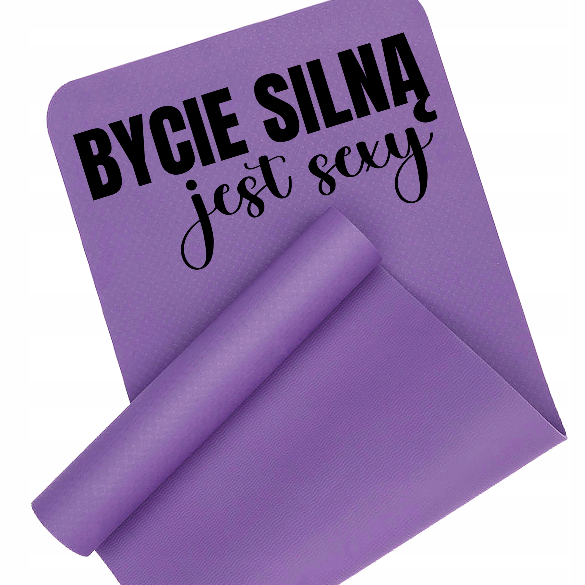 Mata Do Ćwiczeń Joga Fitness Miękka Treningowa 170X60 Fioletowa Bycie Silną