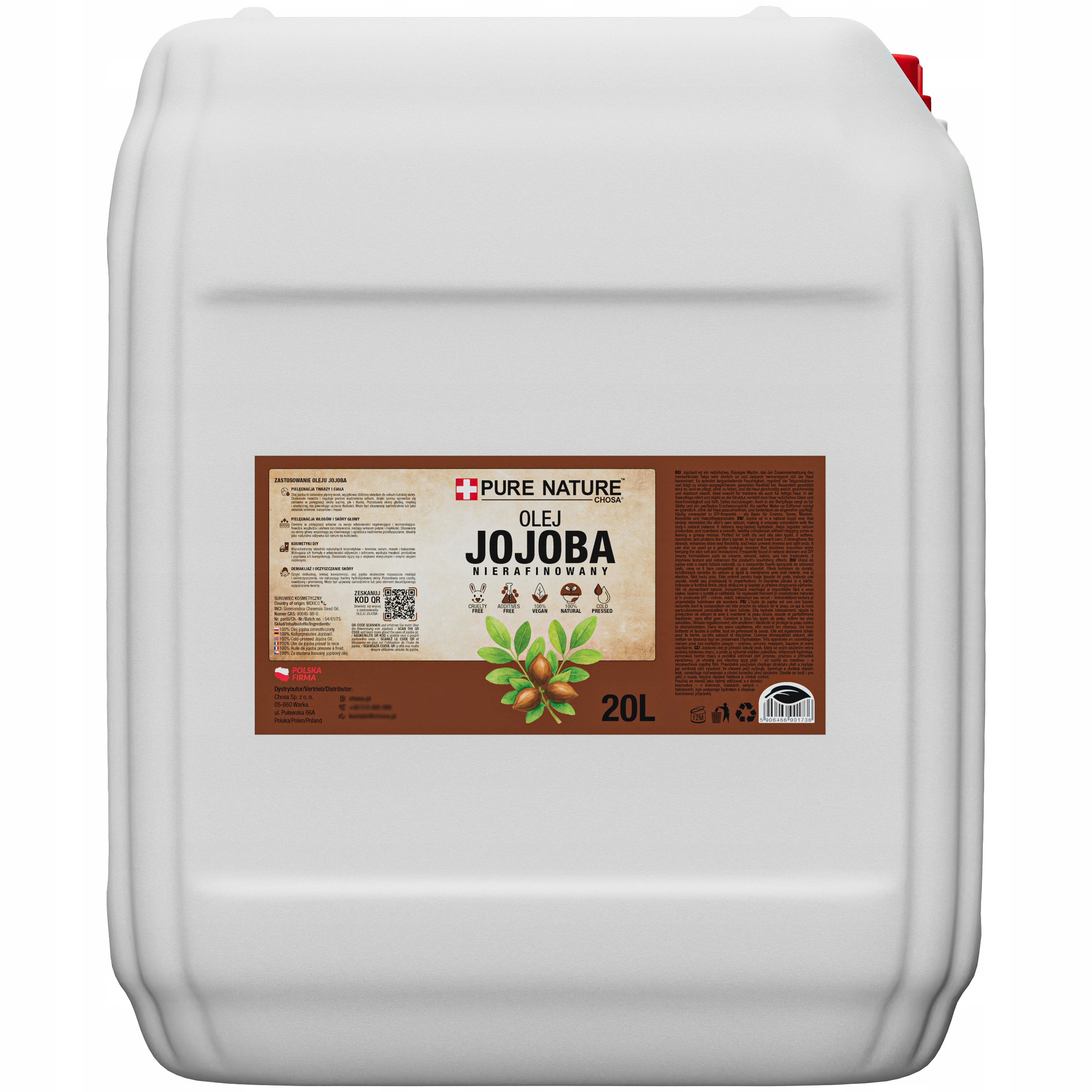 Jojobový Olej Přírodní Lisovaný Za Studena Nerafinovaný 20 l