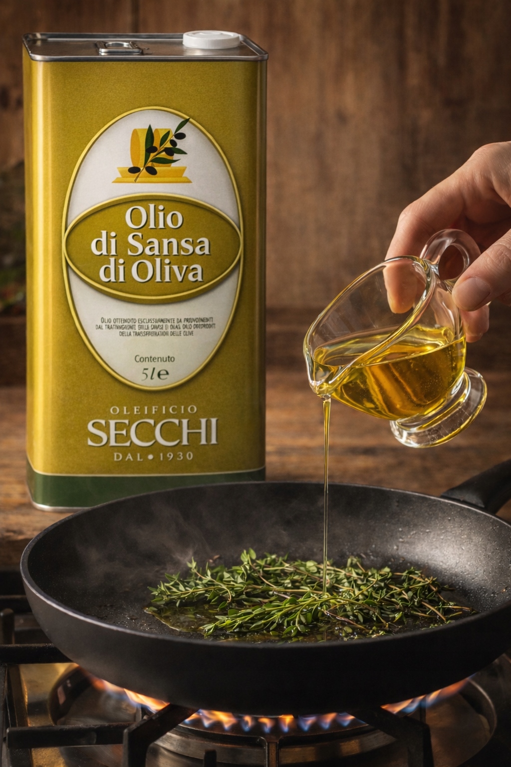 Levně 100% Přírodní Olej Z Pomace Sansa Italská Na Smažení 5 L Secchi