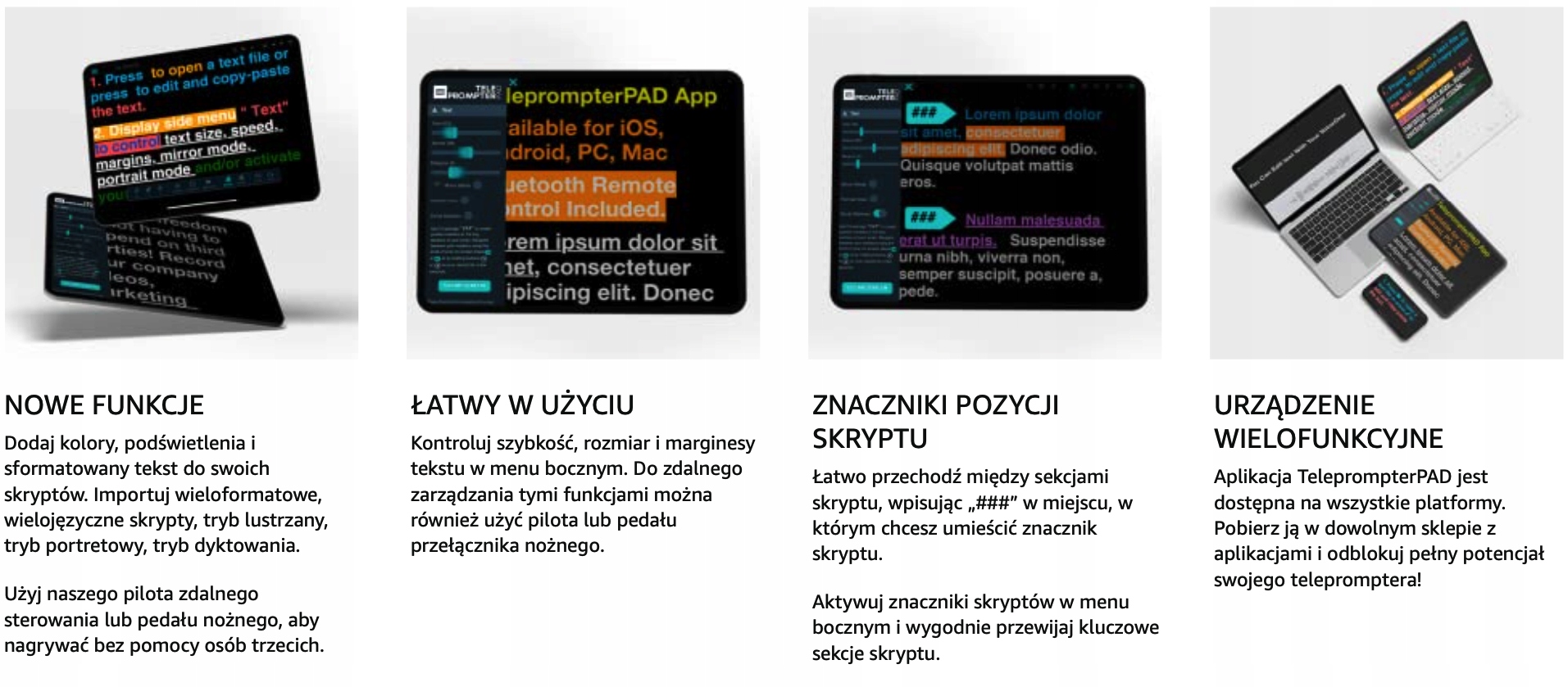 Pilot do aplikacji telepromptera - Windows/MacOS Przeznaczenie inne