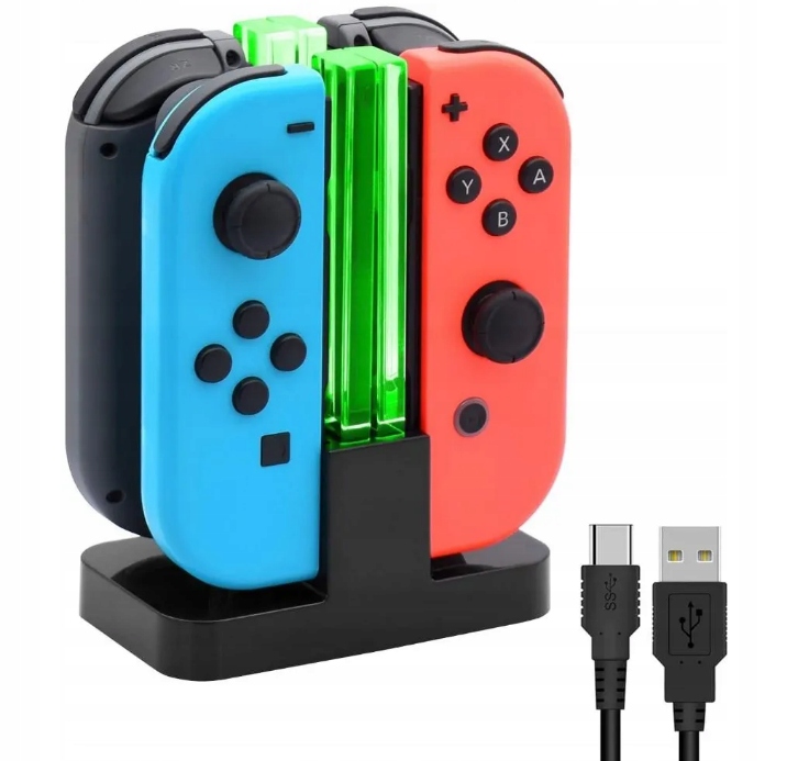 ŁADOWARKA STACJA ŁADUJĄCA DO KONTROLERÓW SWITCH / OLED ZE ŚWIATŁEM LED