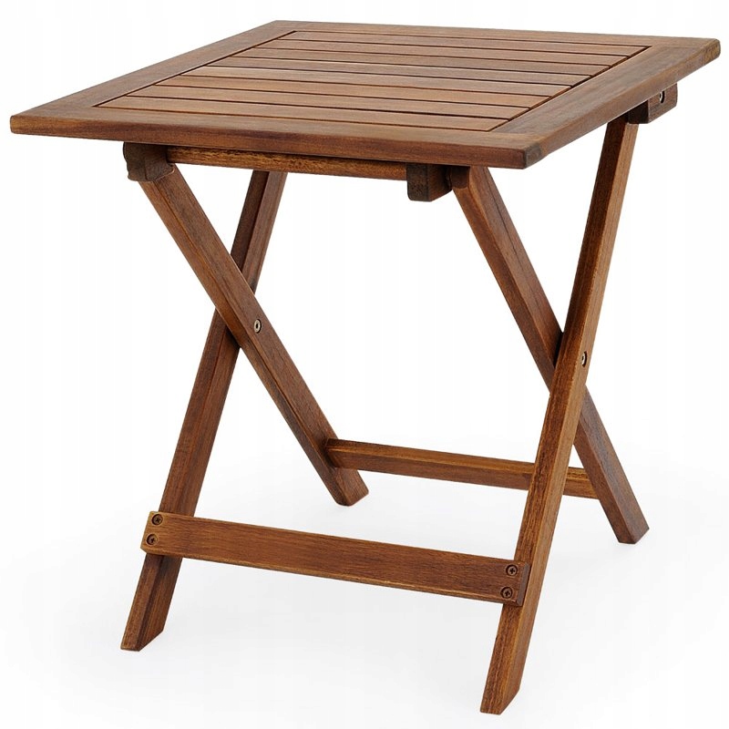 STÓŁ SKŁADANY STOLIK Z DREWNA MEBLE OGRODOWE Styl tradycyjny