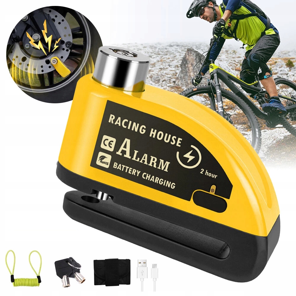 Zámek Brzdového Kotouče S Alarmem 120 dB Motocykl Kolo Koloběžka