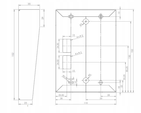 Panel domofonowy kodowy/ RFID URMET 5025-1D-ZK-RF Typ domofonu Przewodowy