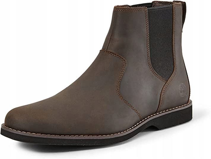 Timberland Pánské Chelsea Boty Z Hnědé Kůže Vel. 46 1Ż2E