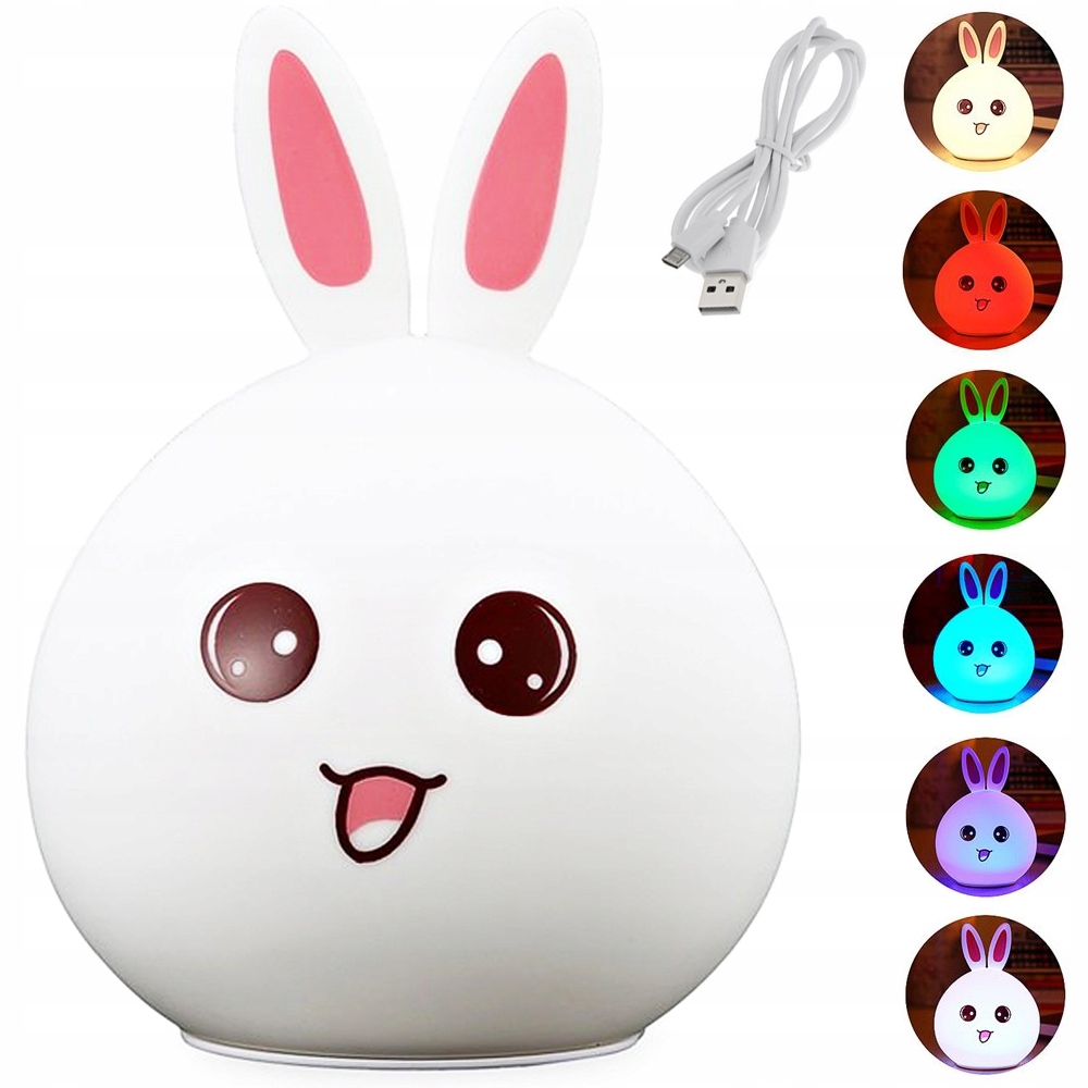 

Lampka Nocna Dla Dzieci Led Królik Dotyk Rgb