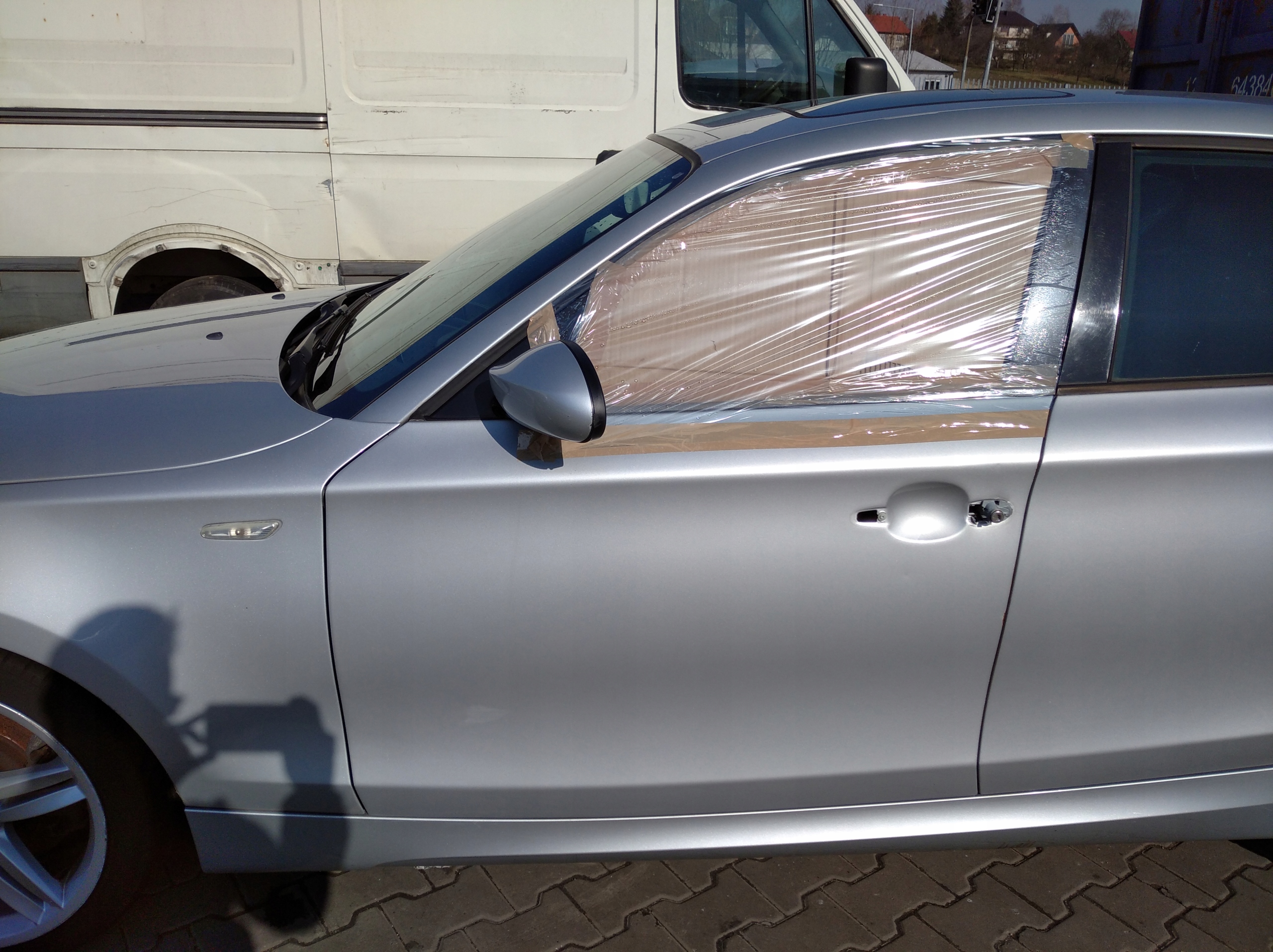 BMW and E87 door front left silver 354/7 TITANSILBER METALLIC
