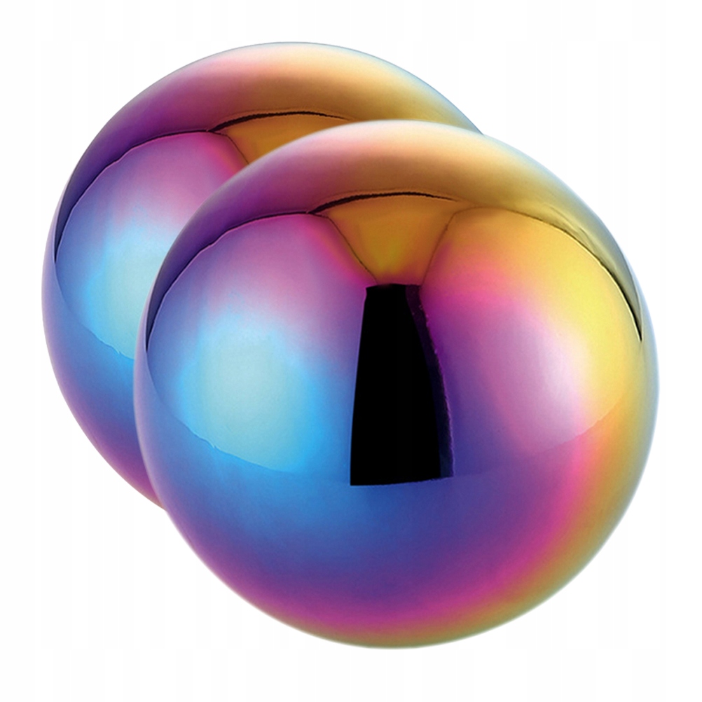 2 SZT. DEKORACYJNE KULE OGRODOWE ZE STALI POLEROWANEJ