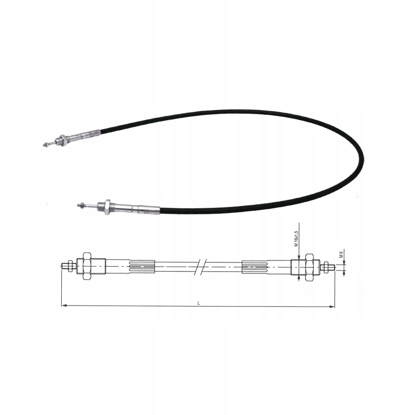 D018-C1X2000 - Трос 2,0 м M6 x M6