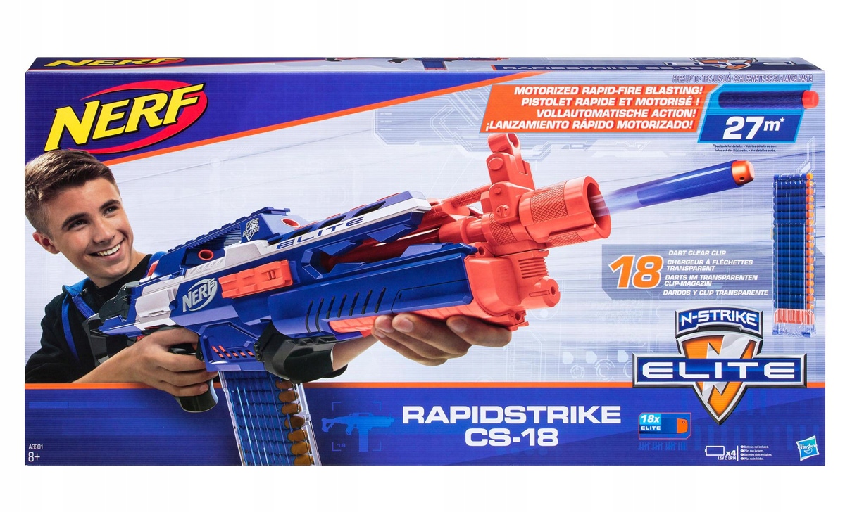 NERF N-STRIKE ELITE RAPIDSTRIKE CS-18 + 30 STRZAŁ. Płeć chłopcy dziewczynki