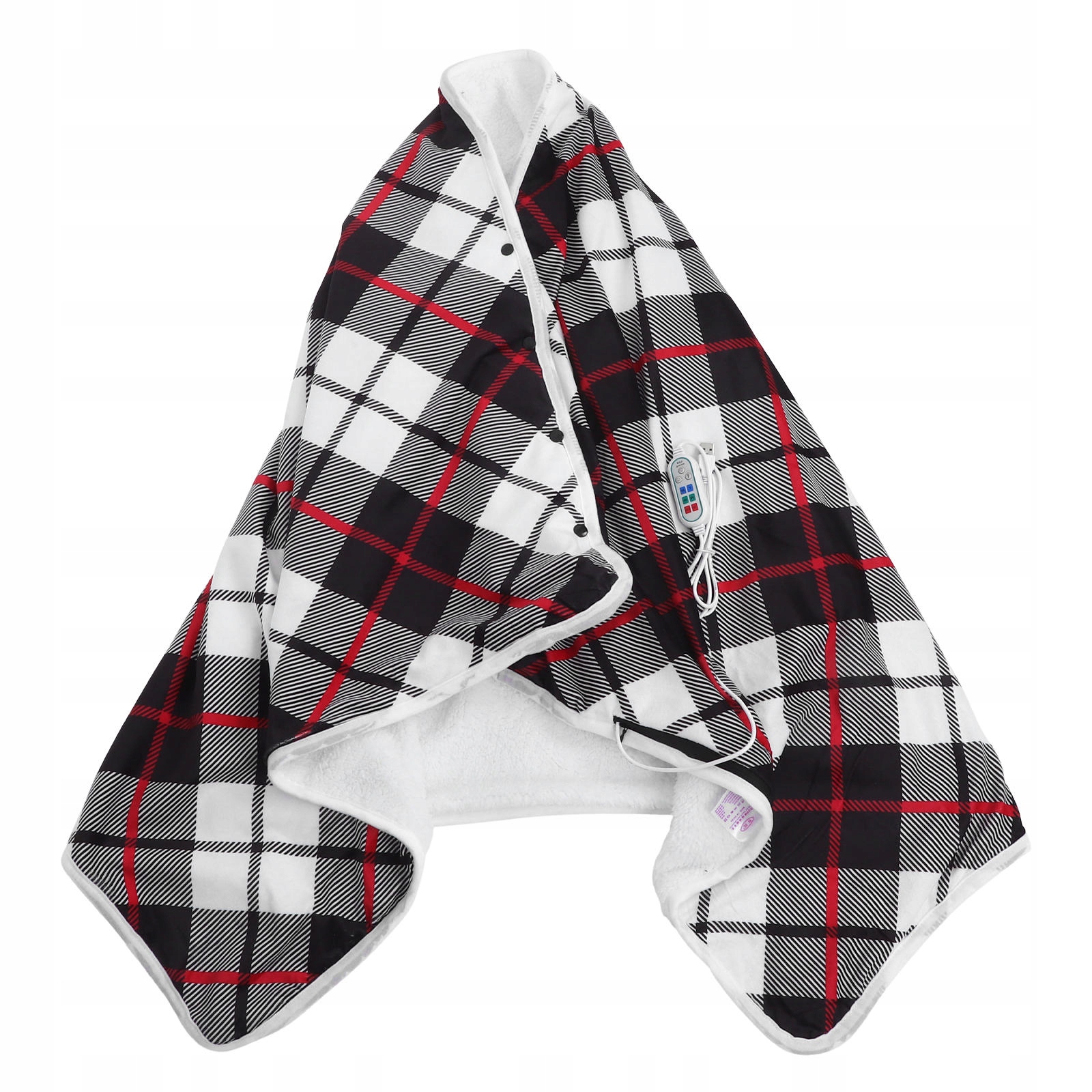 Podgrzewany Koc-poncho Z Usb Miękki I