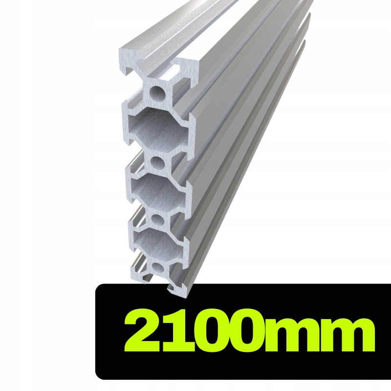 Hliníkový profil V-slot 2080 stříbrný o délce 210 cm