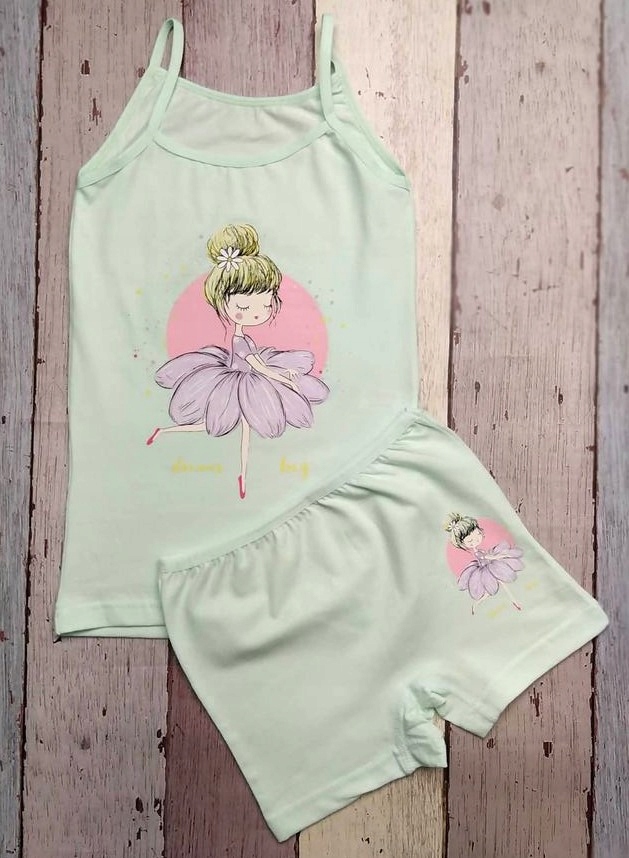 KOMPLET PODKOSZULKA KOSZULKA NA RAMIĄCZKACH BOKSERKI MAJTKI 4-5 LAT 104-110 Marka Lilly Bling