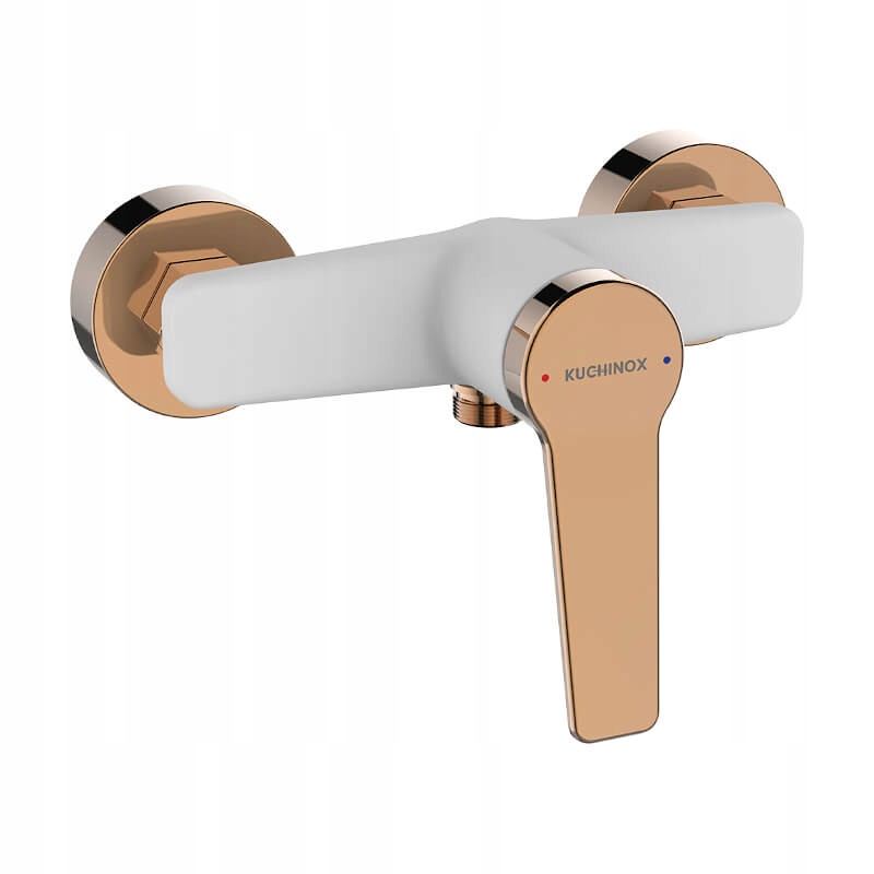 BATERIA PRYSZNICOWA NATRYSKOWA BIAŁA ZŁOTA RÓŻ