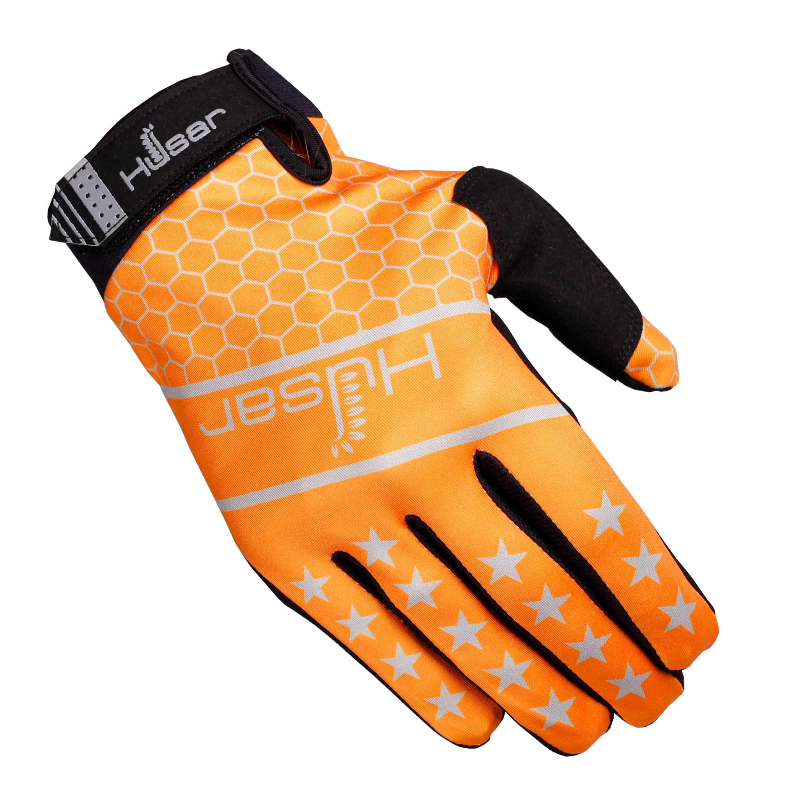 Rękawiczki Motocyklowe Husar Cross pomarańczowe Off Road Quad Enduro