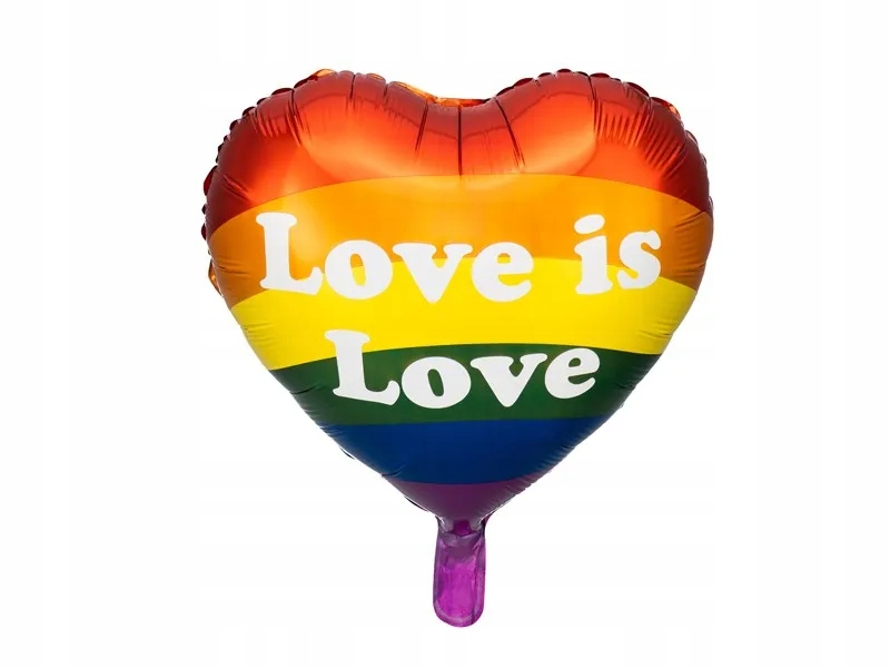 

Balon foliowy Serce tęczowy Pride Love is Love 35