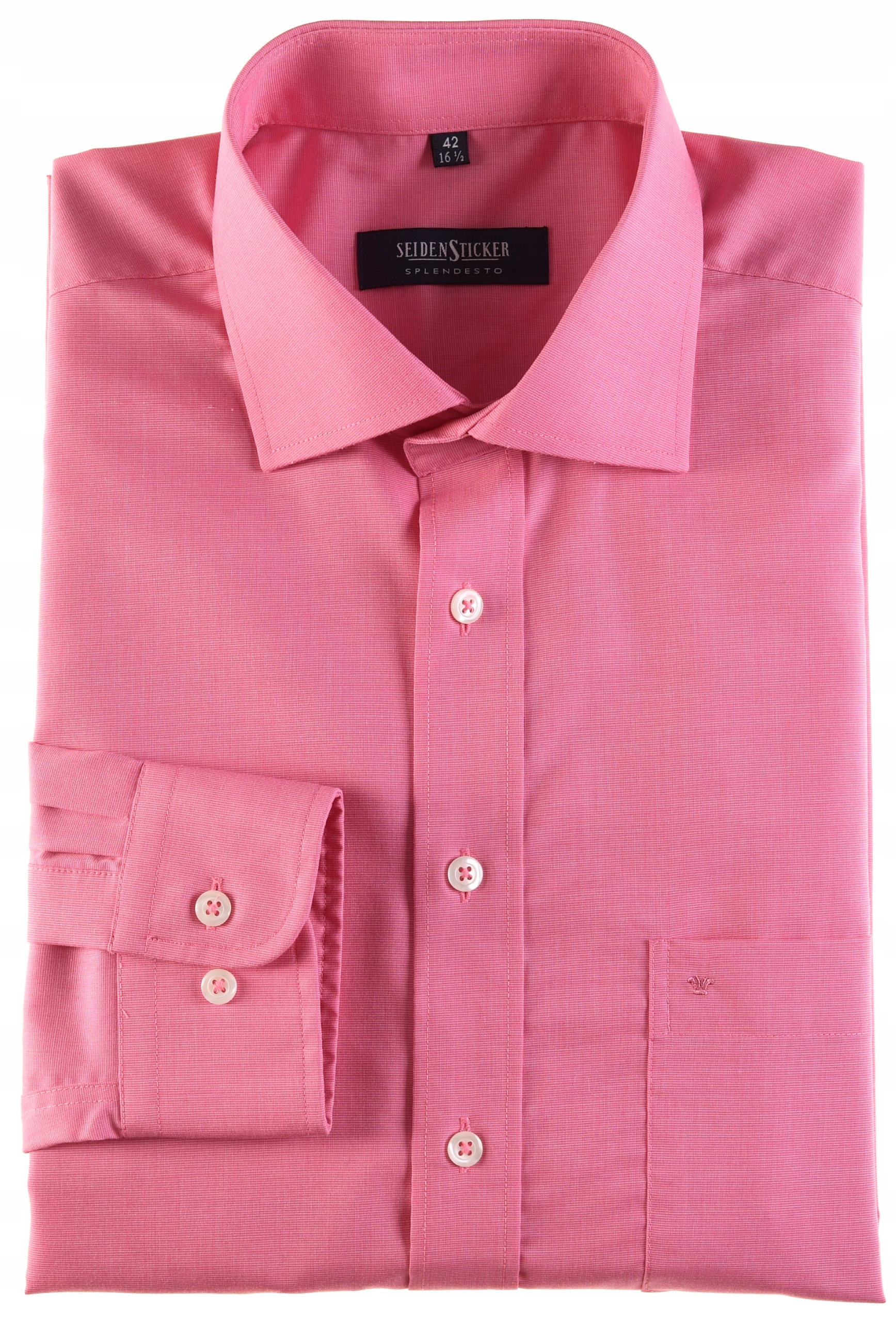 SEIDENSTICKER różowa koszula męska 100% bawełna L k 42