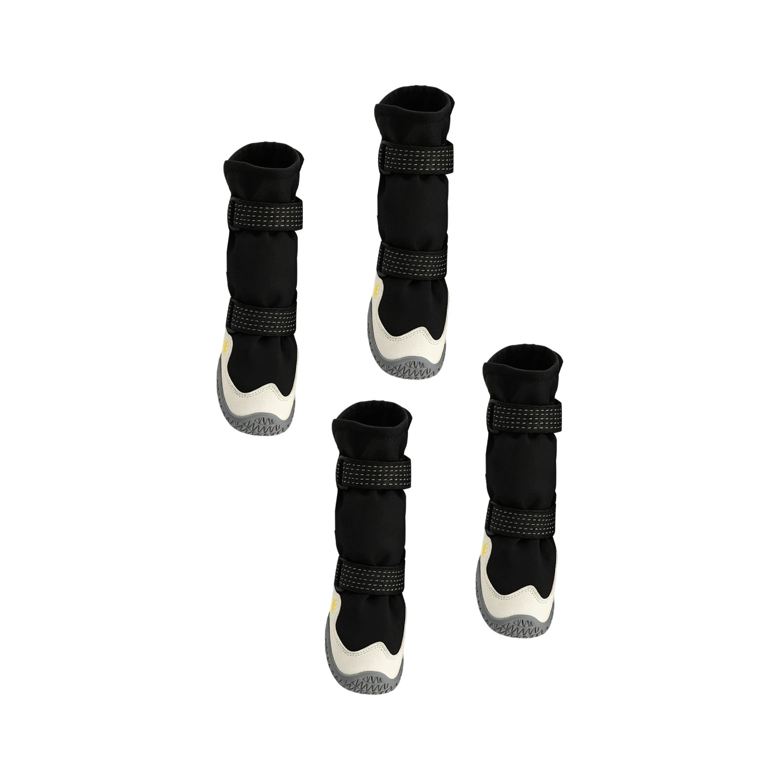 Sada 4 kusů botiček pro psy, šířka 4,5 cm, s reflexními pásky