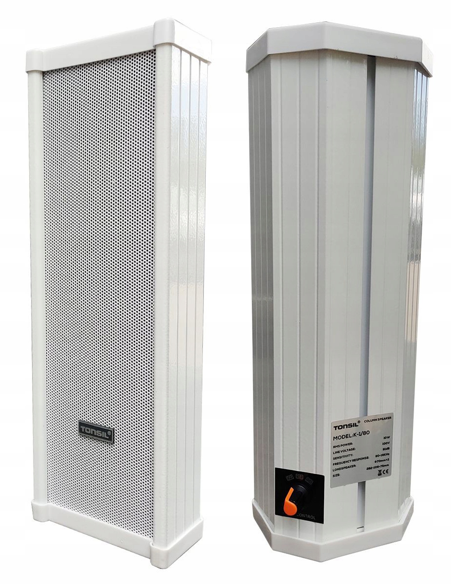 Kolumna Radiowęzłowa Tonsil K-1/80 Kościół Na Zewnątrz Z Regulacją 10W 100V