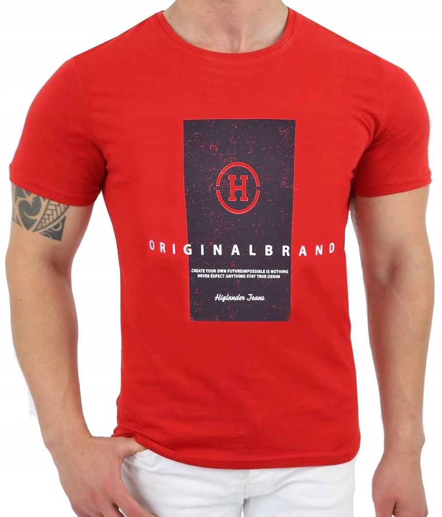 

T-shirt Męski Koszulka Print Nadruk Elastan Jakość