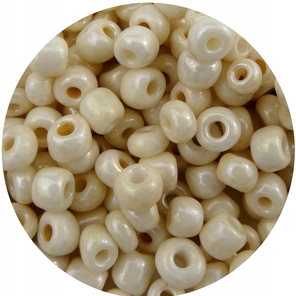 Koraliki szklane 4mm 100g Ecru Ciemn 1200szt 18157