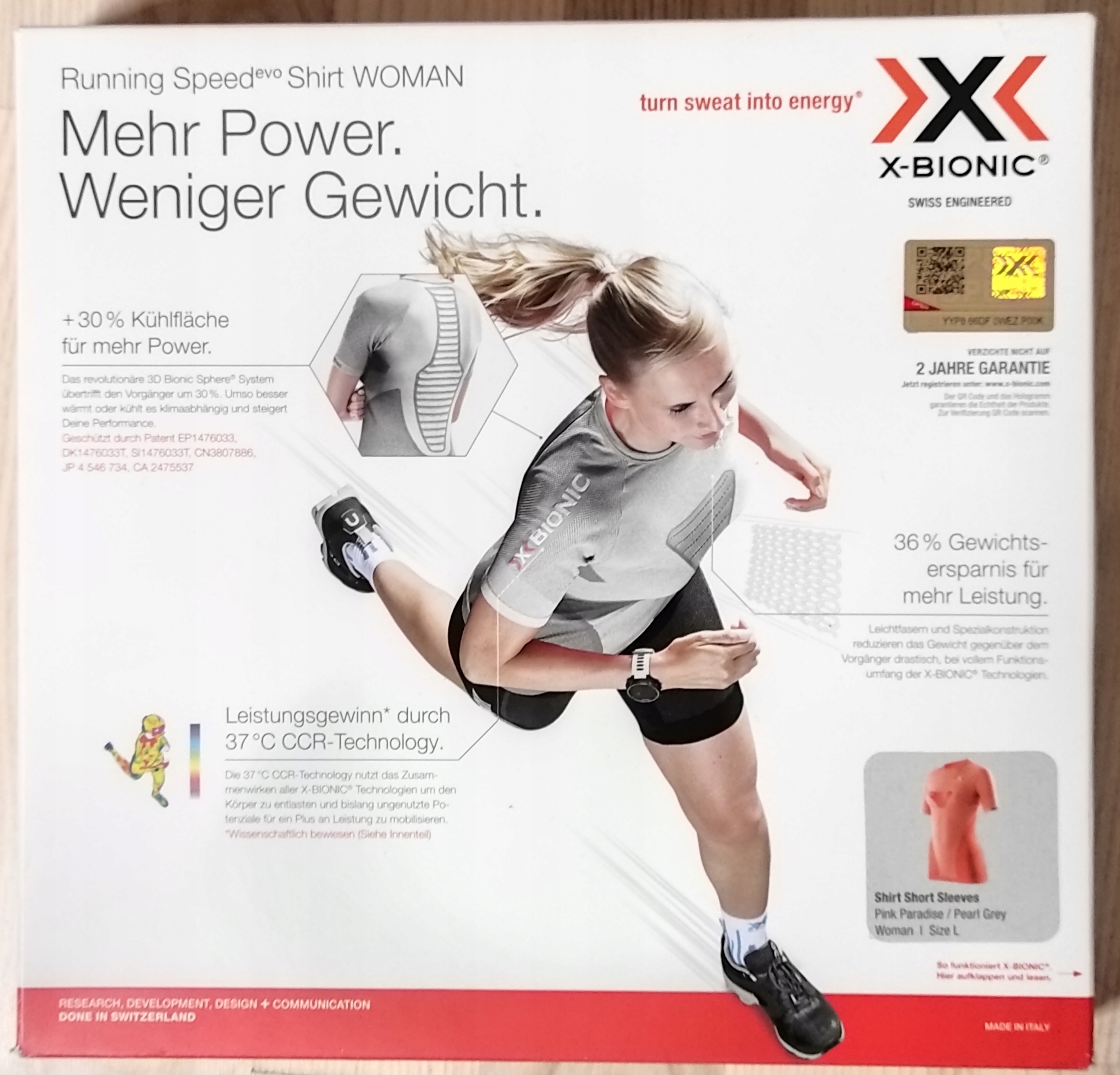 Koszulka X-bionic Running Speed Evo L Dekolt okrągły