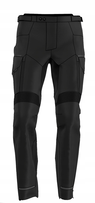 SPODNIE TEKSTYLNE REBELHORN SCOUT BLACK (3XL)