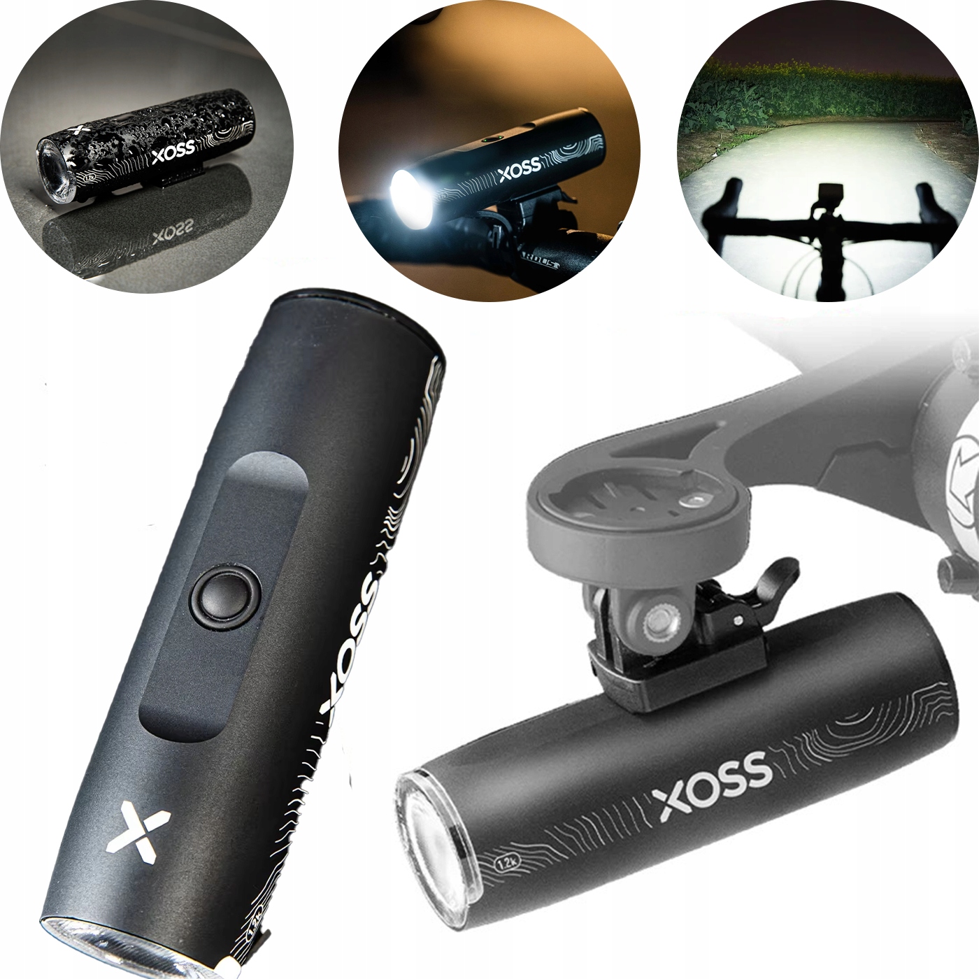 Voděodolná Ultralehká Cyklistická Lampa 1200 lm Dárek s hliníkovým krytem