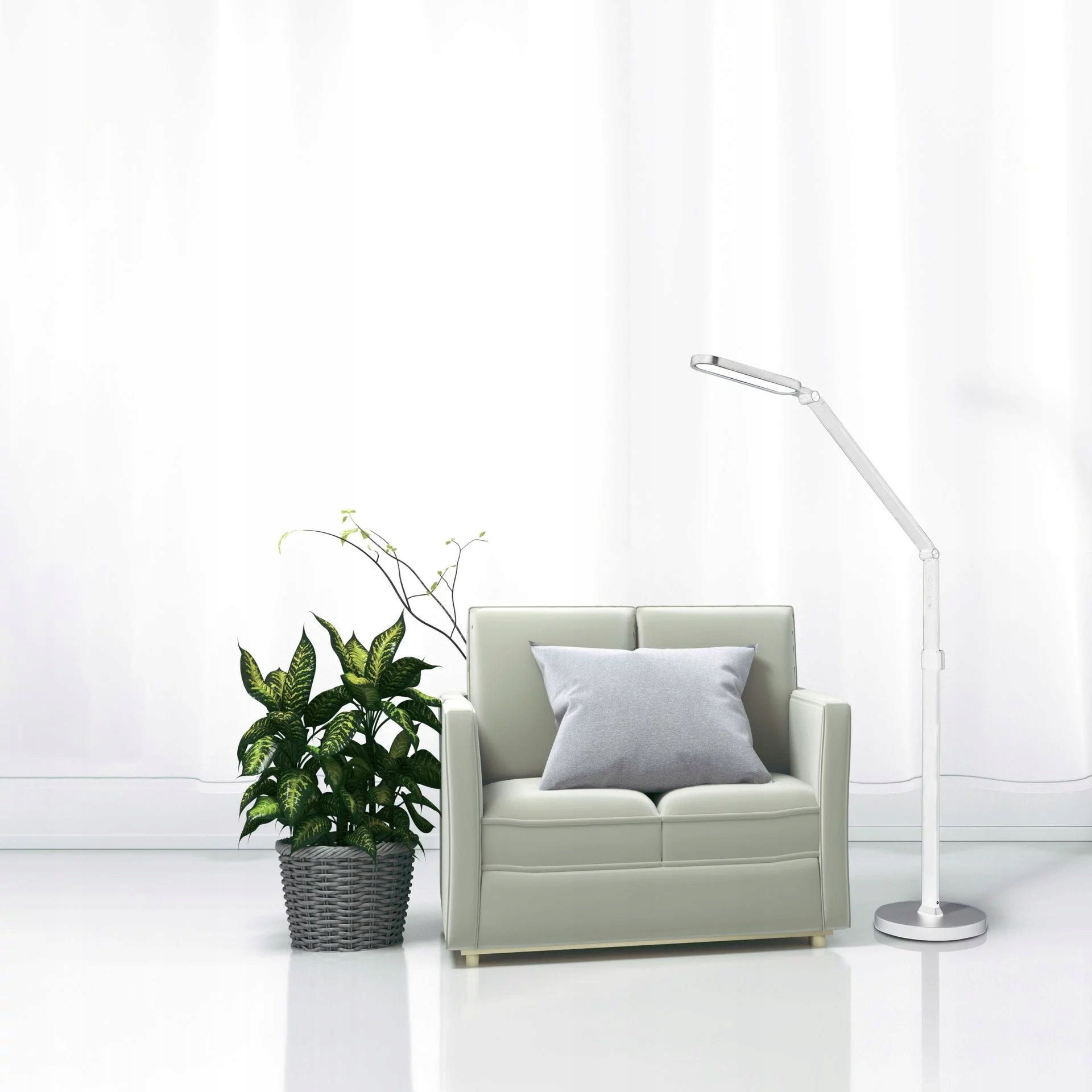 Regulovatelná noční stojací lampa na čtení 13W Led 3000K-6000K