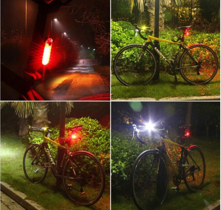 LAMPKA ROWEROWA LED PRZÓD TYŁ ZESTAW DO ROWERU USB Oświetlenie akumulator Źródło światła dioda LED