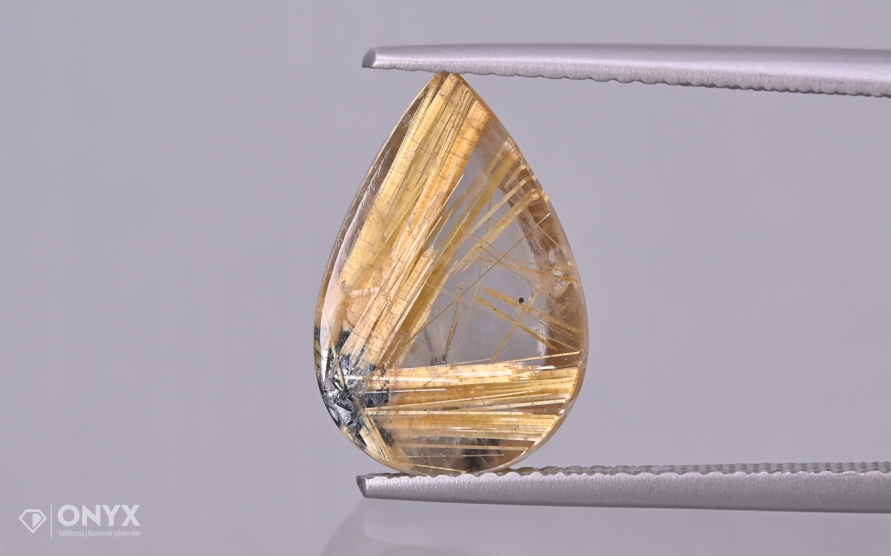 Křemen s rutilem mělký slzný 15x10 mm