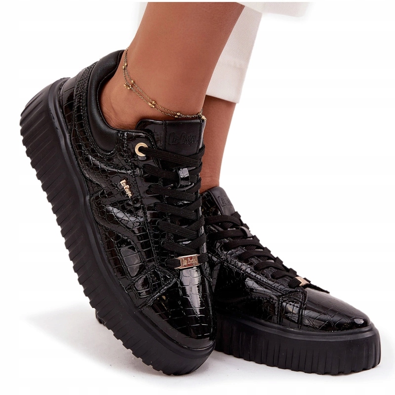 Dámské Lakované Tenisky Platforma Lee Cooper LCJ-25-09-3870 Černé 40