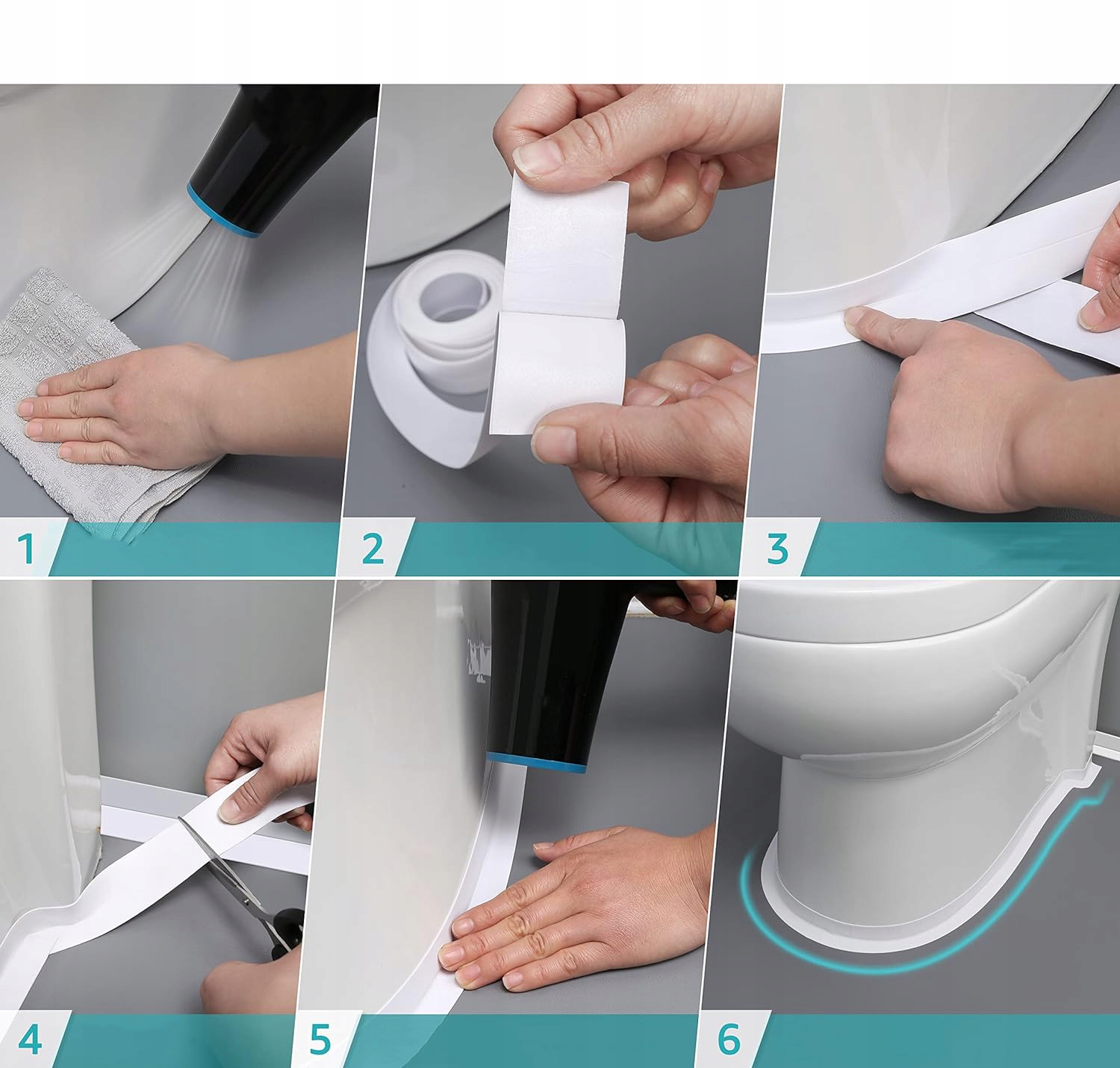 2 ROLKI TAŚMY USZCZELNIAJĄCEJ DO KĄPIELI, SAMOPRZYLEPNA, WODOODPORNA, WANNY Waga produktu z opakowaniem jednostkowym 0.29 kg