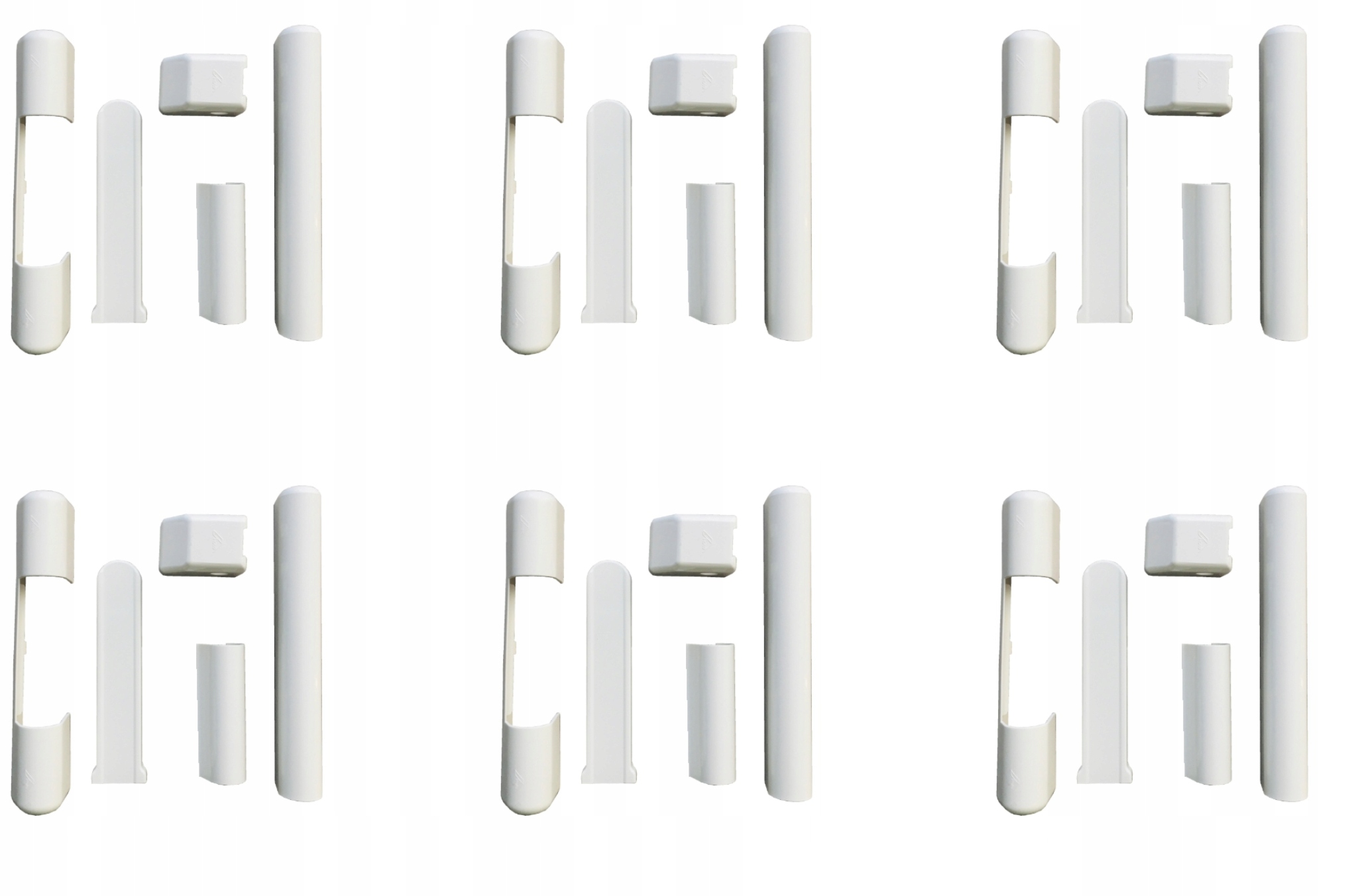 ROTO OSŁONKI 6 kompletów NA ZAWIASY do okna drzwi PLASTIKOWYCH BIAŁE