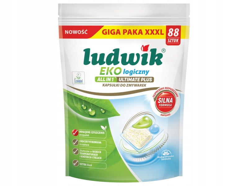 Kapsułki do zmywarki Ludwik Ekologiczny All in 1 Ultimate Plus 88 szt.