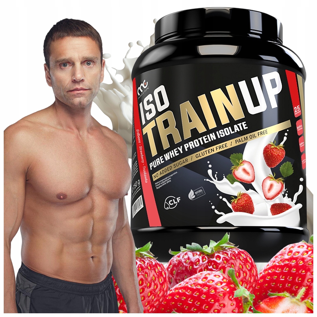 Muscle Clinic Isotrain Up Protein Proteinový Izolát 2250 G Jahoda