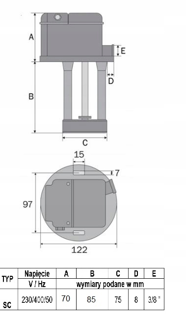 POMPKA DO CHŁODZIWA POMPA 85mm 13 l/min Stan opakowania oryginalne